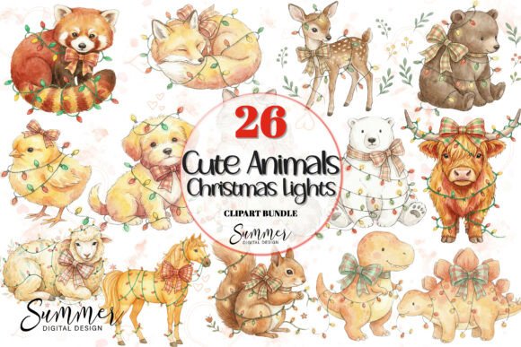 Animals in Christmas Lights Clipart: A Review for Handmade Creators
