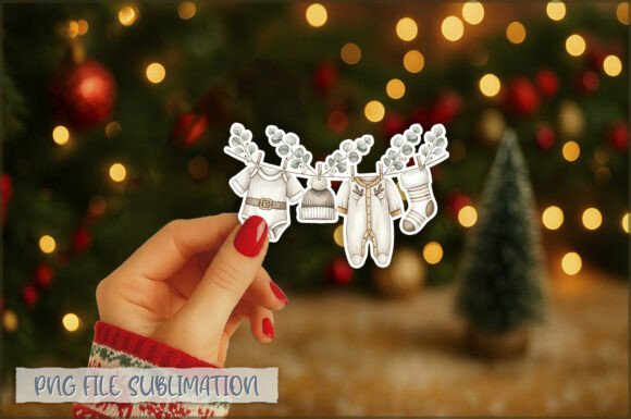 Christmas Baby Clothesline Sticker PNG: A Brand Designer’s Review for Illustrations