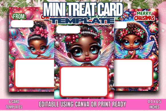 Christmas Fairy Mini Treat Cards: A Review of the Illustrations