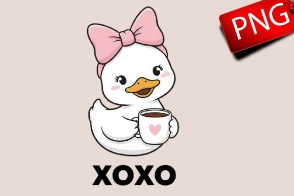 Christmas Festive Goose on the Loose Png Illustrations