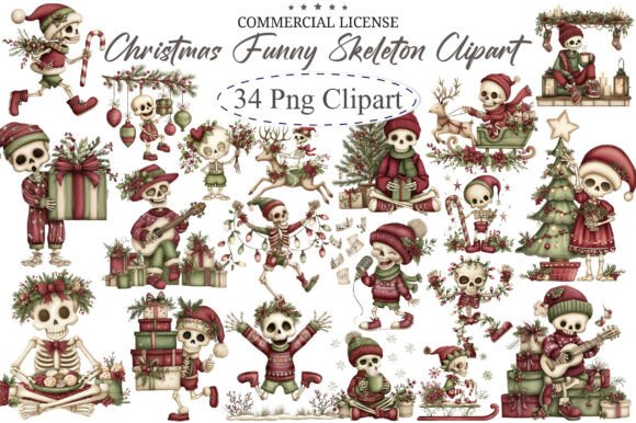 Christmas Funny Skeleton Clipart: A Brand Designer’s Review for Seasonal Illustrations
