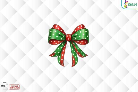 Christmas Polka Dot Bow PNG Review