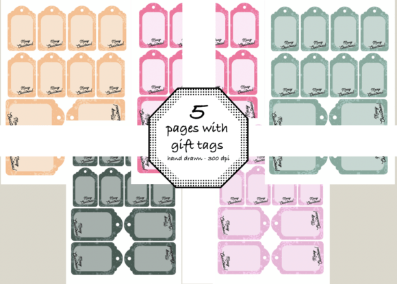 Christmas Stamping - Bright Gift Tags Illustrations Review