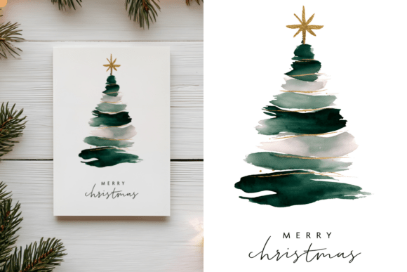 Christmas Tree, Watercolor Lettering Review