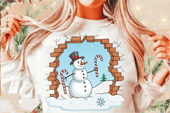 Funny Snowman Front PNG, Christmas Shirt: Illustrations for Seasonal Content