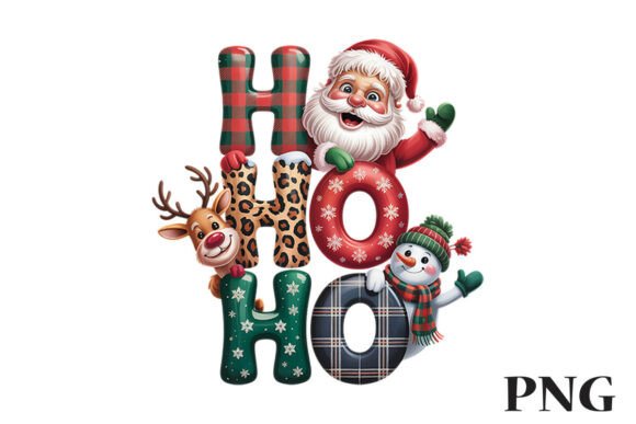 Holiday Visuals: Ho Ho Ho Christmas Characters Clipart for Bloggers and Publishers