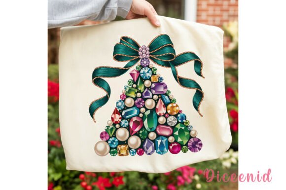Jeweled Christmas Tree PNG Clipart for Modern Illustrations