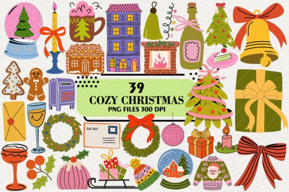Kawaii Cozy Christmas Clipart Bundle Review
