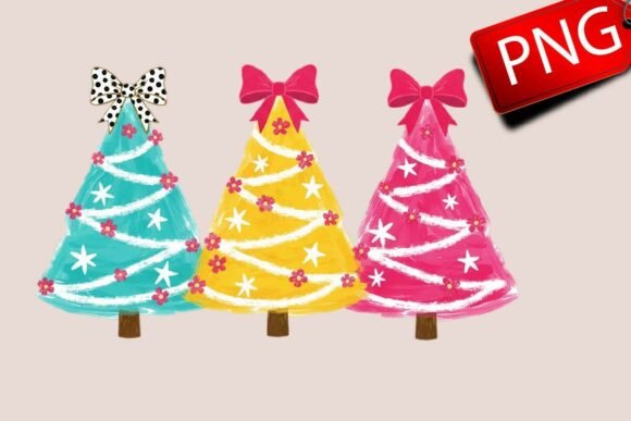 Merry and Bright Christmas Tree Coquette Illustrations Review