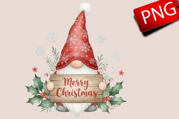 Merry Christmas Gnome PNG Cute Holiday Illustrations Review