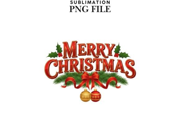 Merry Christmas Png Design for T-shirts and Illustrations