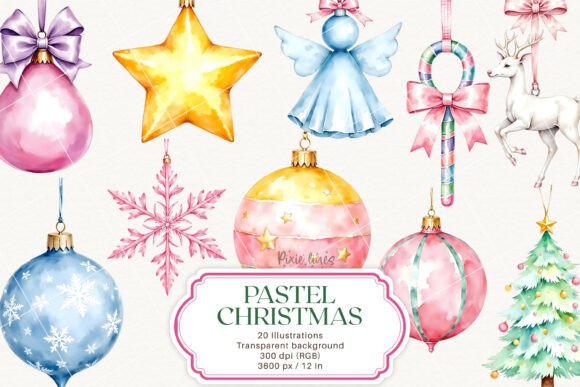 Pink Christmas Tree Ornaments, New Year Illustrations Review