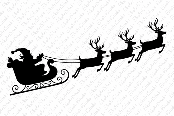 Santa s Sleigh PNG Christmas Sublimation