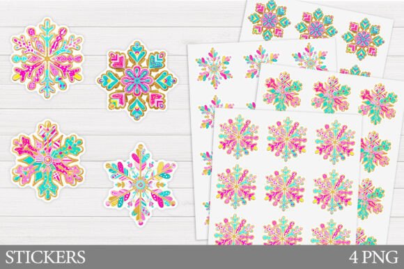 Snowflake Sticker. Christmas Sticker: A Crafter’s Review of Winter Illustrations