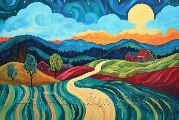 Starry Night Christmas Hills Print Review: Elevating Blog Graphics and Editorial Design