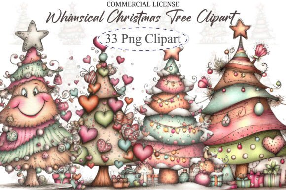 Whimsical Christmas Tree Clipart Bundle: A Designer’s Review for Illustrations