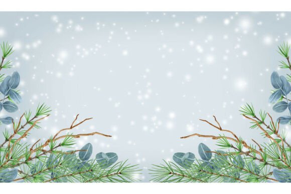 Winter Background Christmas Frame Spruce